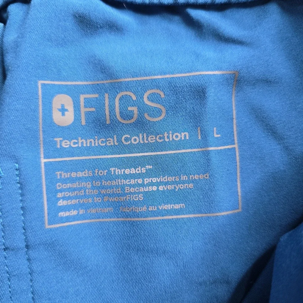 FIGS Cairo Cargo Scrub Pants Mens Large Blue PO# 1652 Technical Collection 32